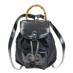 Gucci Vintage Bamboo Backpack Nylon and Patent Leather Mini - image 1