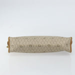 Christian Dior Vintage Honeycomb Zip Pouch Canvas and Leather - image 14