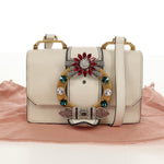 Miu Miu Madras Crystal Buckle Shoulder Bag Leather Small - image 17
