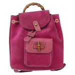 Gucci Vintage Bamboo Backpack Suede Small - image 19