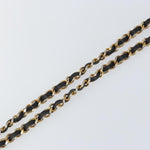 Chanel Vintage Logo Chain Belt Metal and Leather - image 6