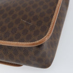 Celine Vintage Macadam Circle Logo Shoulder Bag Canvas and Leather - image 11