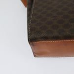 Celine Vintage Macadam Circle Logo Shoulder Bag Canvas and Leather - image 11