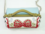 Fendi Double Baguette Embroidered Studded Leather Micro - image 11
