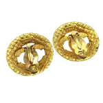 Chanel CC Button Clip-On Earrings Metal - image 2