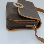 Celine Vintage Macadam Circle Logo Shoulder Bag Canvas and Leather - image 4