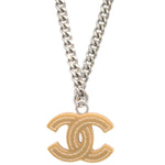 Chanel Vintage CC Pendant Necklace Metal - image 2