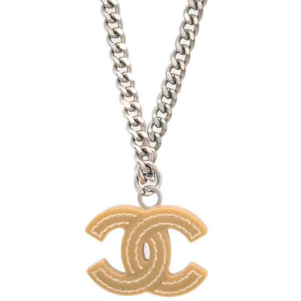 Chanel Vintage CC Pendant Necklace Metal