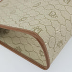 Christian Dior Vintage Honeycomb Zip Pouch Canvas and Leather - image 9