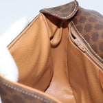 Celine Vintage Macadam Circle Logo Shoulder Bag Canvas and Leather - image 20