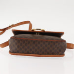 Celine Vintage Macadam Circle Logo Shoulder Bag Canvas and Leather - image 16