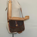 Celine Vintage Macadam Shoulder Bag Canvas and Leather - image 14