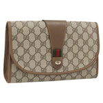 Gucci Vintage Web Flap Clutch GG Canvas - image 17
