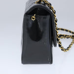 Chanel Vintage So Black Diana Flap Bag Quilted Patent Medium - image 3