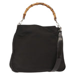 Gucci Vintage Bamboo Shoulder Bag Nylon - image 1