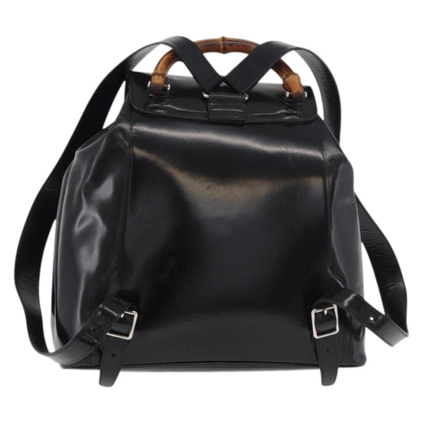Gucci Vintage Bamboo Backpack Patent leather