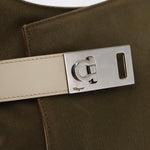 Salvatore Ferragamo Gancini Shoulder Bag Canvas - image 12