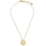 Christian Dior CD Round Pendant Necklace Metal - image 1