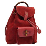 Gucci Gucci bamboo backpack daim mini - image 15
