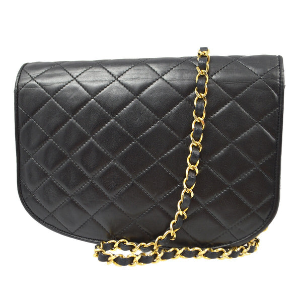 Chanel Vintage Round Flap Bag Quilted Lambskin Small