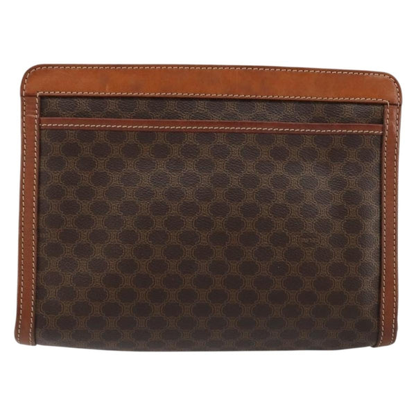 Celine Logo Triomphe Pouch Canvas and leather