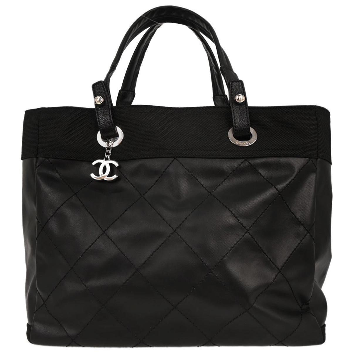 Chanel Biarritz Tote Quilted Coated Canvas Large - image 1