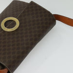 Celine Vintage Macadam Circle Logo Shoulder Bag Canvas and Leather - image 17