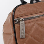 Chanel Embossed Logo Bowler Bag Quilted Caviar Small - image 13