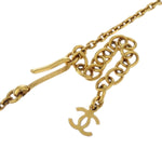 Chanel Vintage CC Rectangular Pendant Necklace Metal and Resin - image 4
