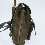 Gucci Vintage Bamboo Backpack Suede Small - image 4