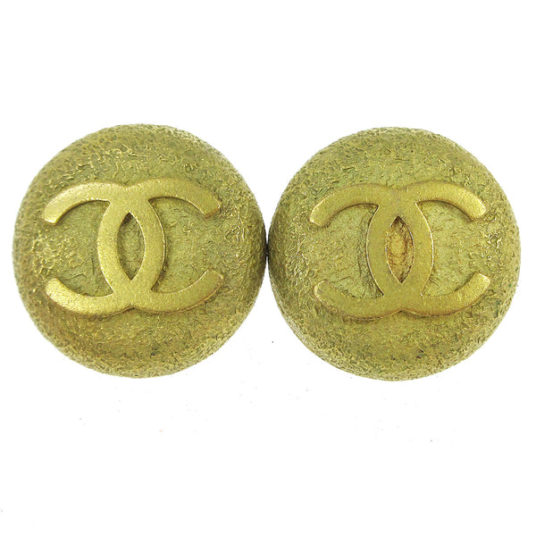 Chanel CC Round Earrings Metal - image 1