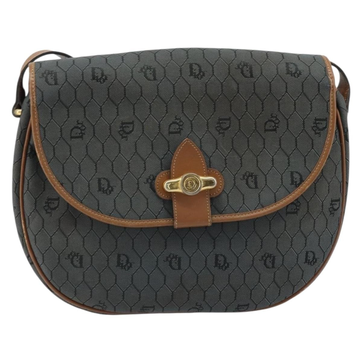 Christian Dior Vintage Honeycomb Flap Crossbody Bag Canvas and Leather - image 1