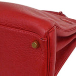 Hermes Kelly Handbag Red Togo with Gold Hardware 32 - image 8