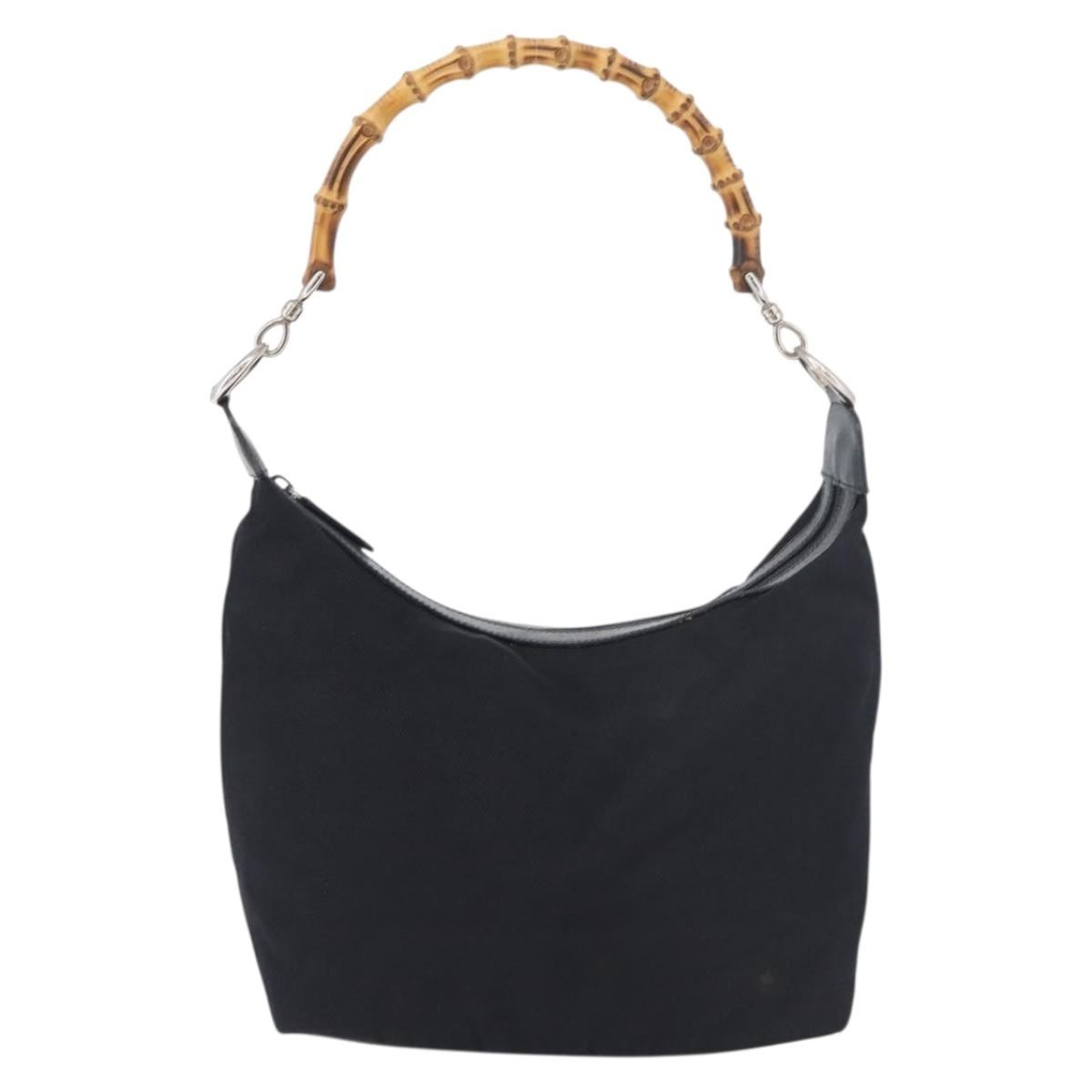 Gucci Vintage Bamboo Hobo Nylon Small - image 1