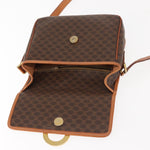 Celine Vintage Macadam Circle Logo Shoulder Bag Canvas and Leather - image 17