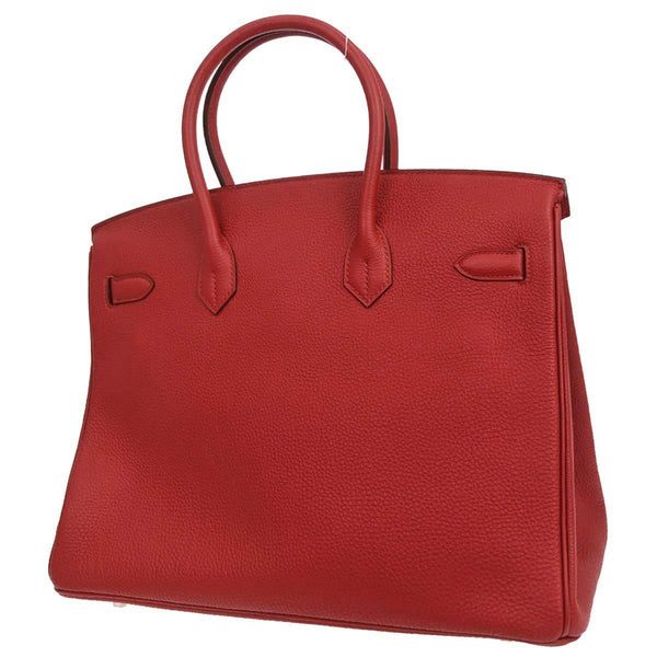 Hermes Birkin Handbag Red Togo with Palladium Hardware 35