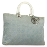 Christian Dior Vintage Lady Dior Bag Cannage Quilt Denim Large - image 1