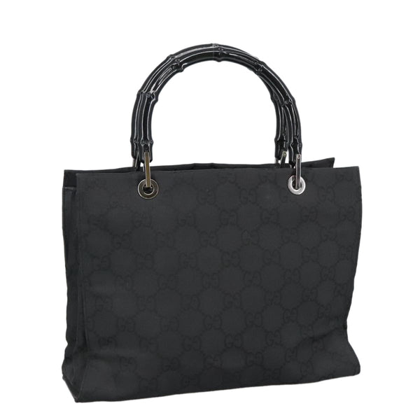 Gucci Vintage Bamboo Handle Tote GG Nylon Medium - image 1