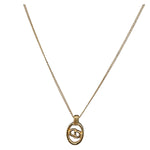 Christian Dior CD Round Pendant Necklace Metal - image 3