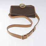 Celine Vintage Macadam Circle Logo Shoulder Bag Canvas and Leather - image 7