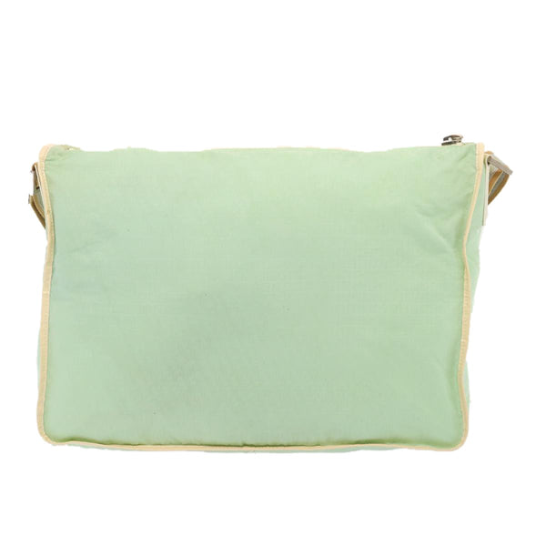 Fendi Vintage FF Zip Shoulder Bag Zucchino Canvas Medium