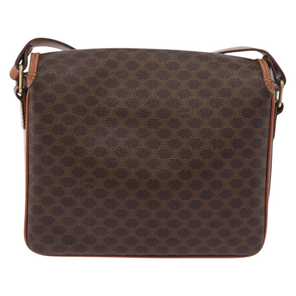 Celine Vintage Macadam Shoulder Bag Canvas and Leather