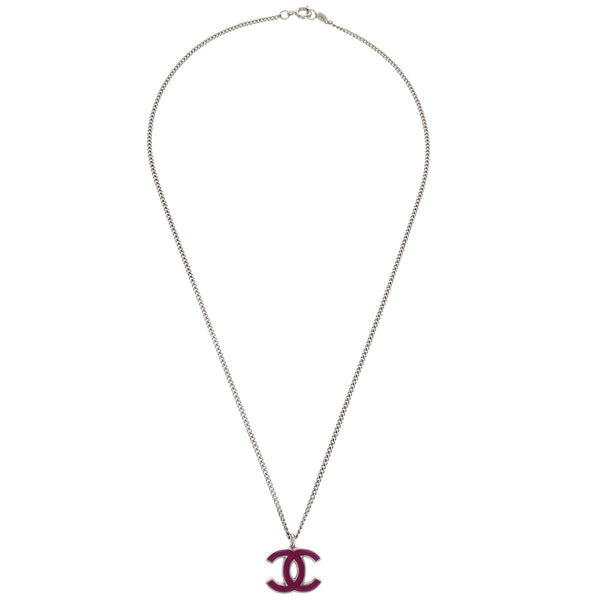 Chanel CC Logo Pendant Necklace Metal - image 1