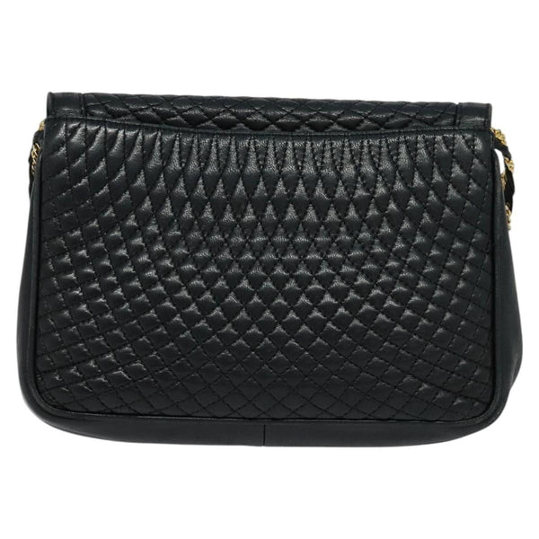 Bally Vintage Chain Shoulder Bag Quilted Leather