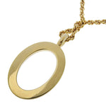 Christian Dior VIntage Circle Pendant Necklace Metal with Crystals - image 2