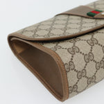 Gucci Vintage Web Flap Clutch GG Canvas - image 9