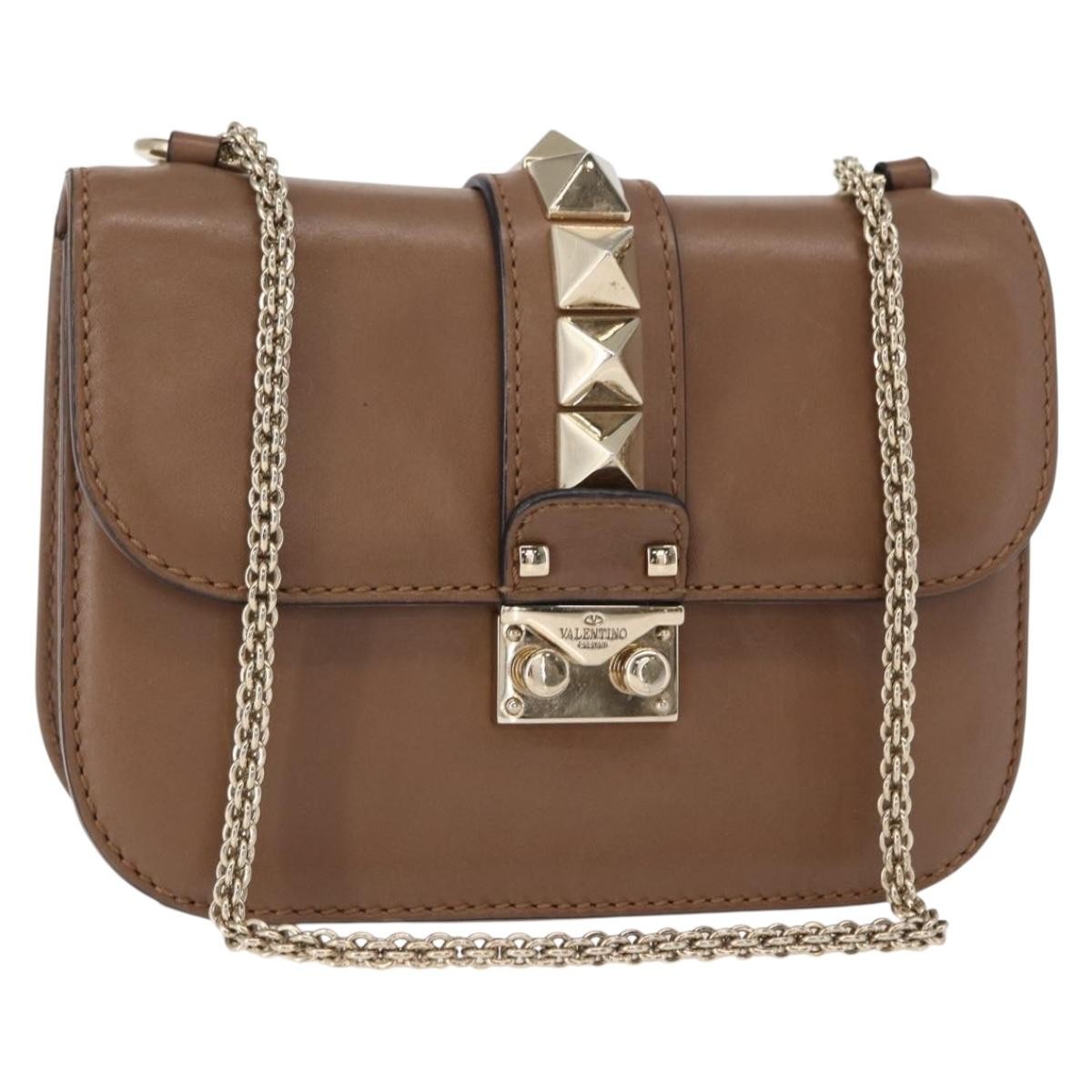 Valentino Garavani Rolling Rockstud Glam Lock Shoulder Bag Leather Medium - image 1