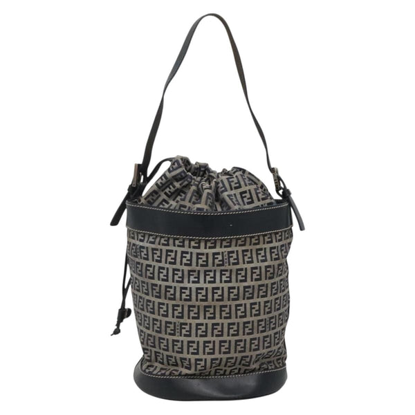 Fendi FF Logo Mon Tresor Bucket Bag Printed Shearling with Leather Mini