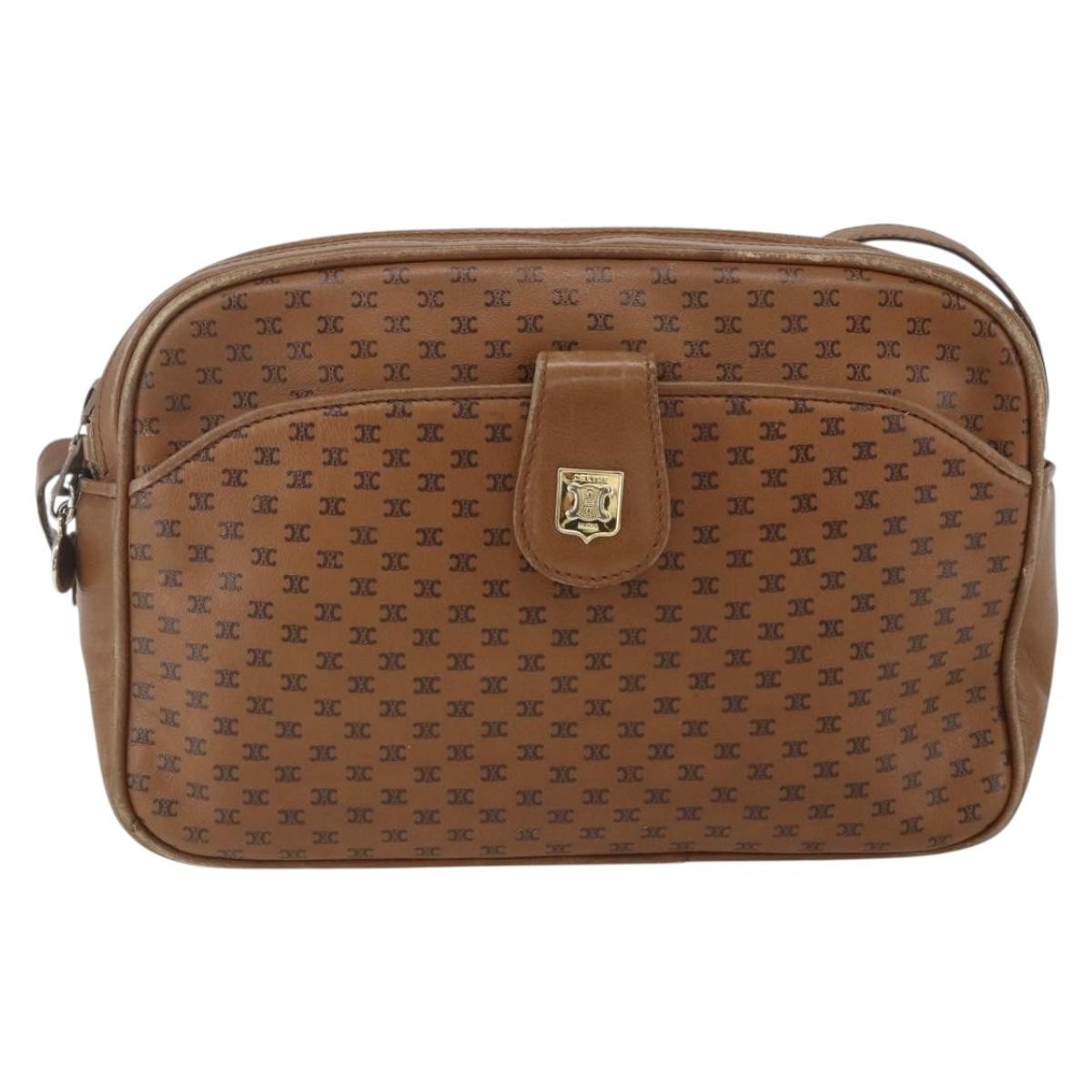 Celine Vintage Macadam Shoulder Bag Canvas and Leather - image 1