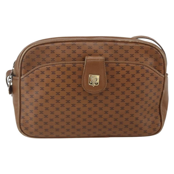 Celine Vintage Macadam Shoulder Bag Canvas and Leather - image 1